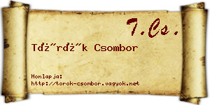 Török Csombor névjegykártya