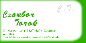 csombor torok business card